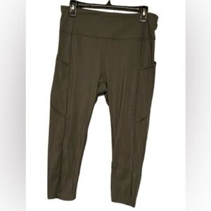 CRZ YOGA Grey Sage Capri Leggings